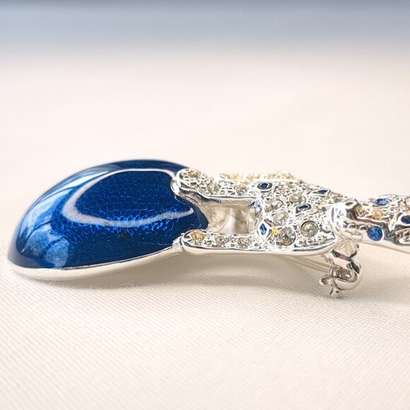 Napier Panther and Ball Rhinestone Brooch - Picture 11 of 12
